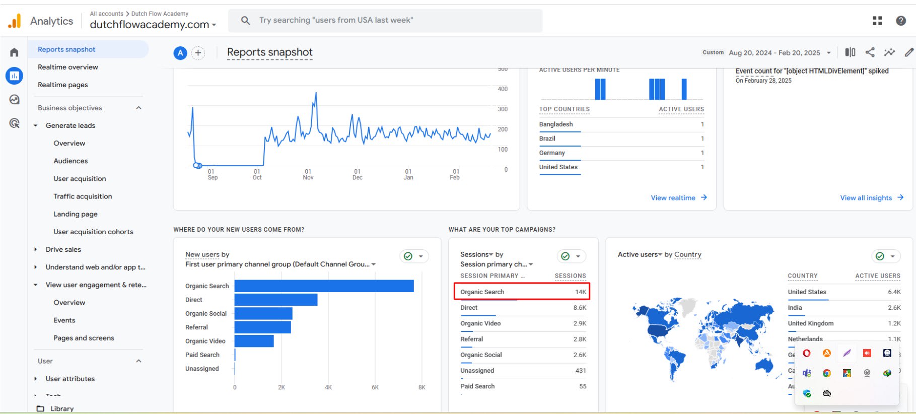 Google Analytics Conversion Screenshot 1