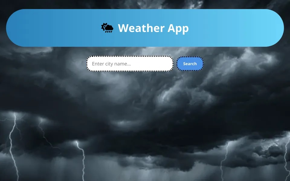 Weather App project preview