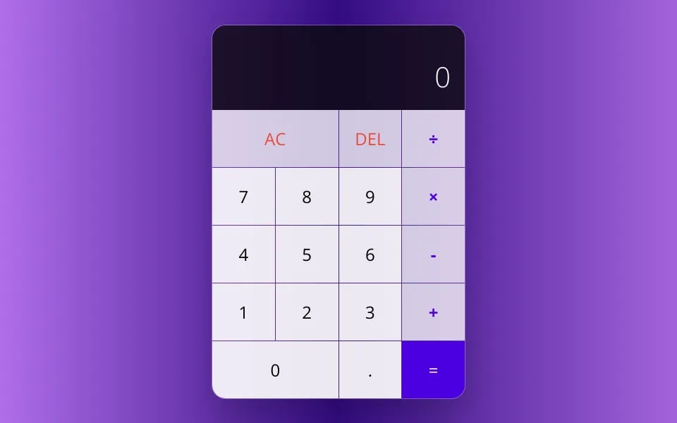 Calculator project preview