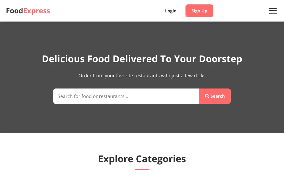 Food Express project preview