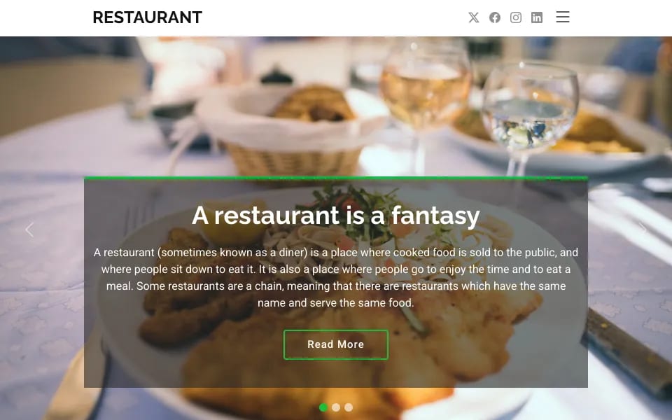 Restaurant Website project preview