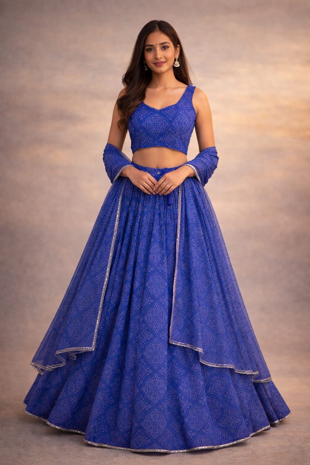 bandhani georgette 3-piece