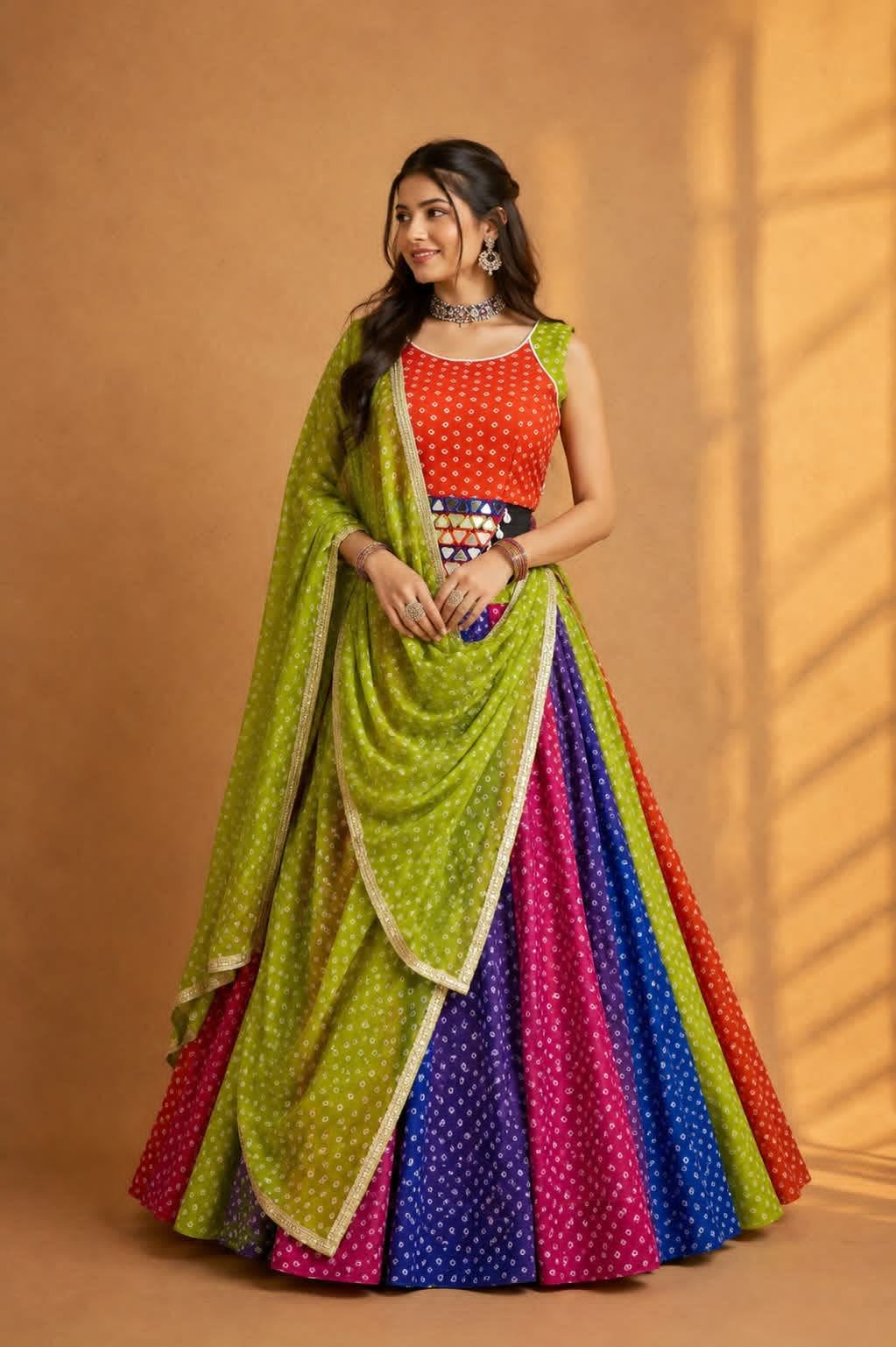 Bandhani H.W. chaniya choli set