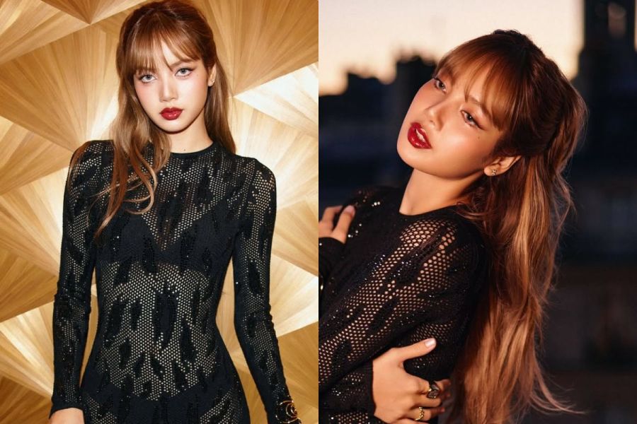 Лиса из BLACKPINK посетила мероприятие в полупрозрачном платье