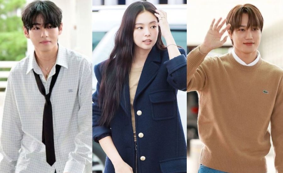 Ви из BTS, Дженни из BLACKPINK и Кай из EXO порадовали фанатов, появившись в аэропорту Инчхон в один день