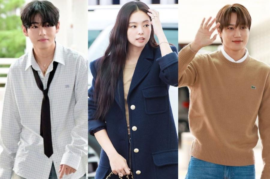 Звезды K-pop V, Дженни и Кай вместе отправились на Неделю моды в Париже