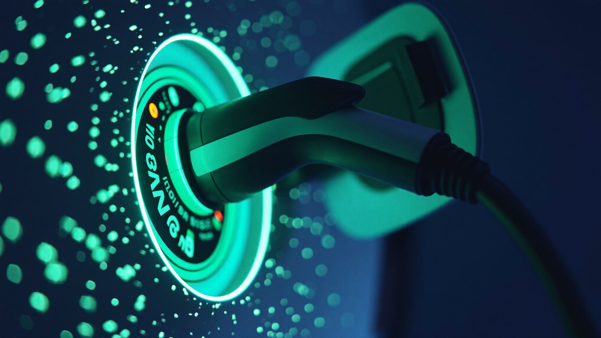 Dettaglio della ricarica di un'auto elettrica