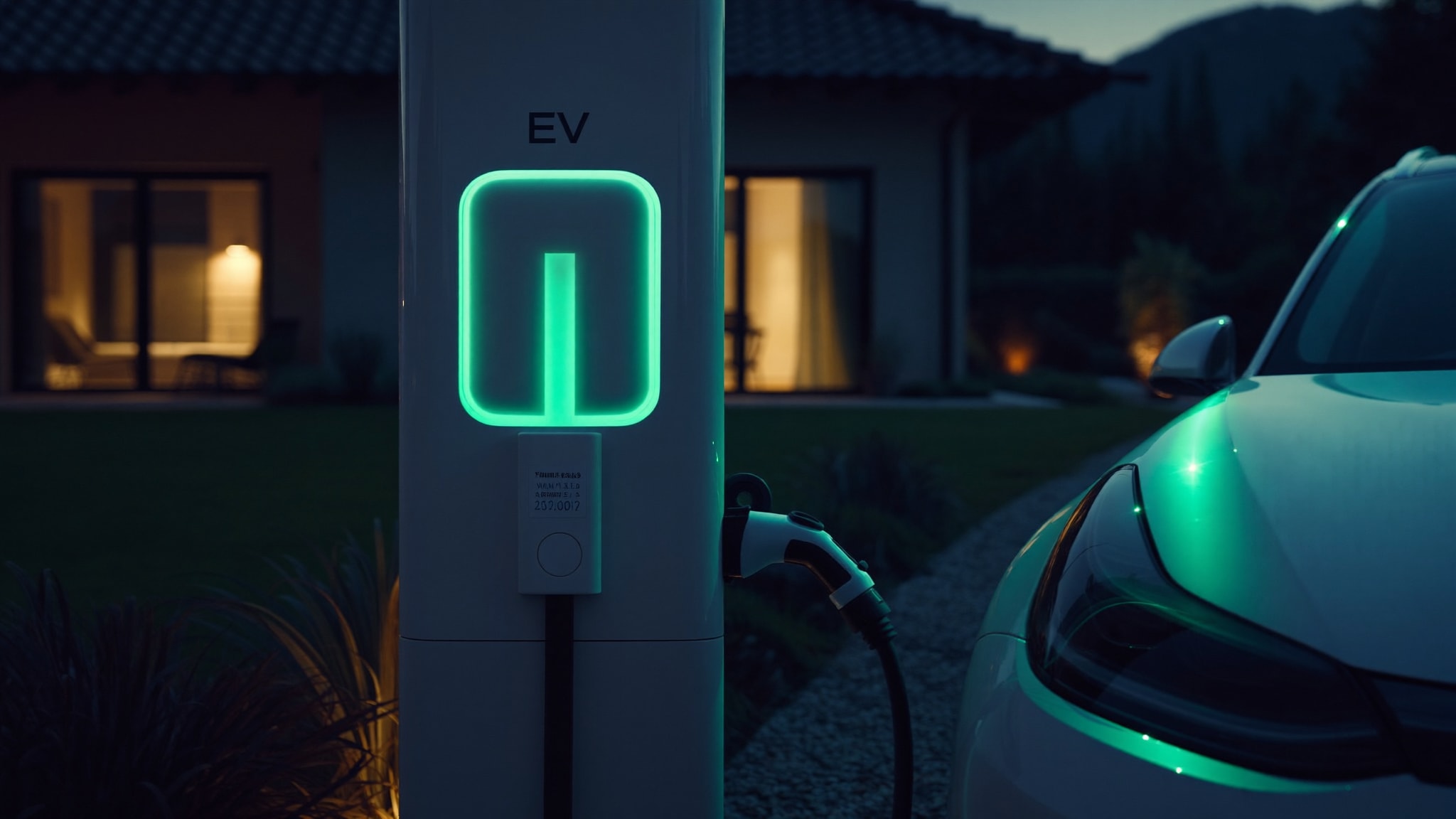 Wallbox domestica installata all'esterno di una casa