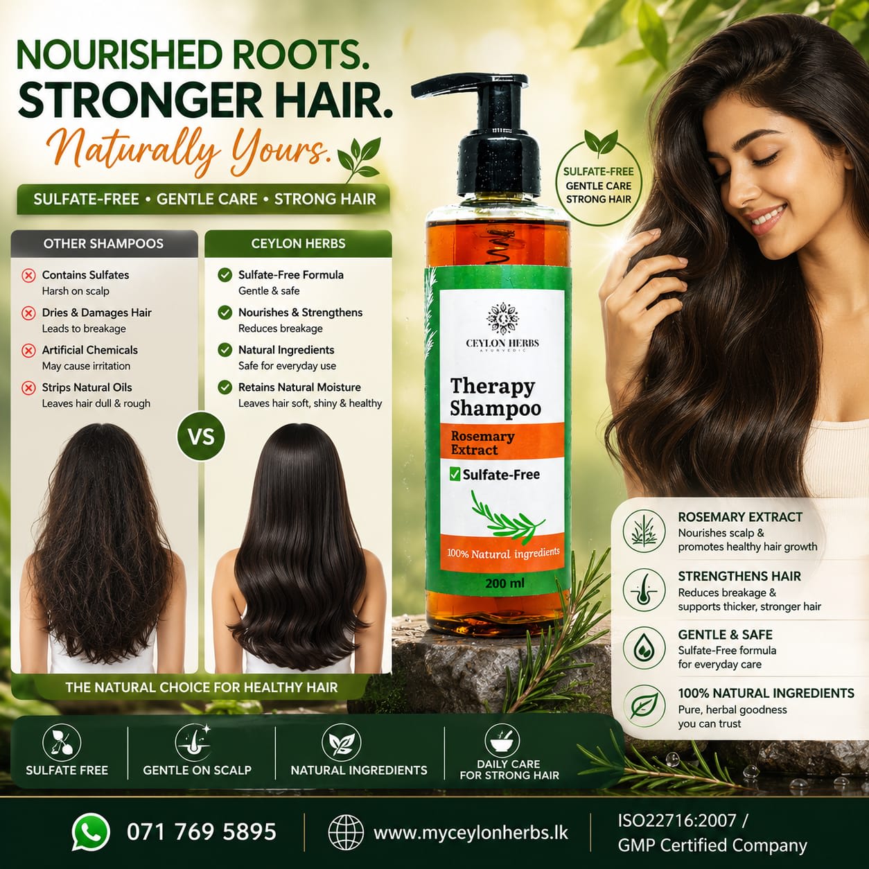 Rosmery Shampoo by Ceylon Herbs