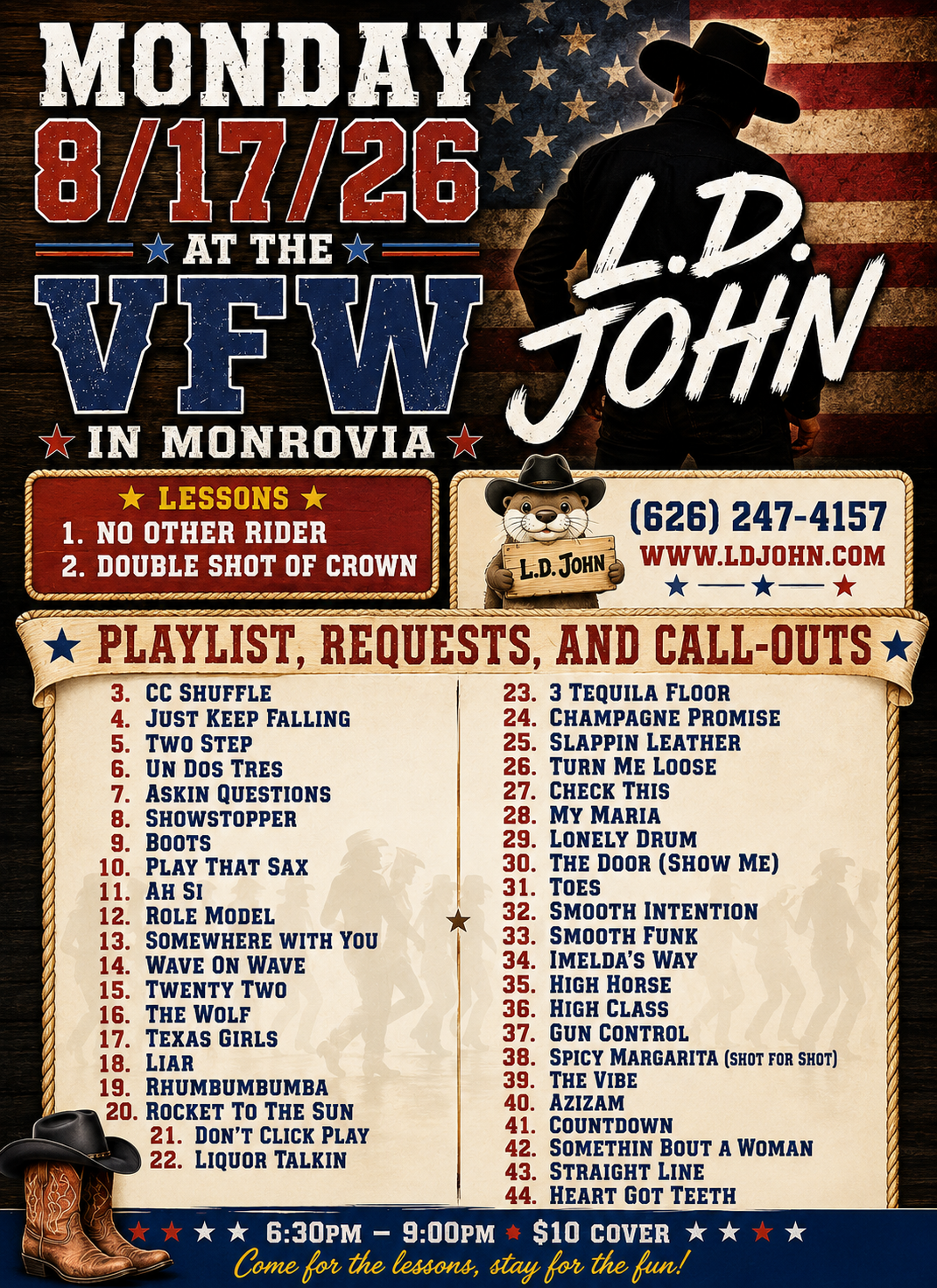August 2026 Lessons and Playlist