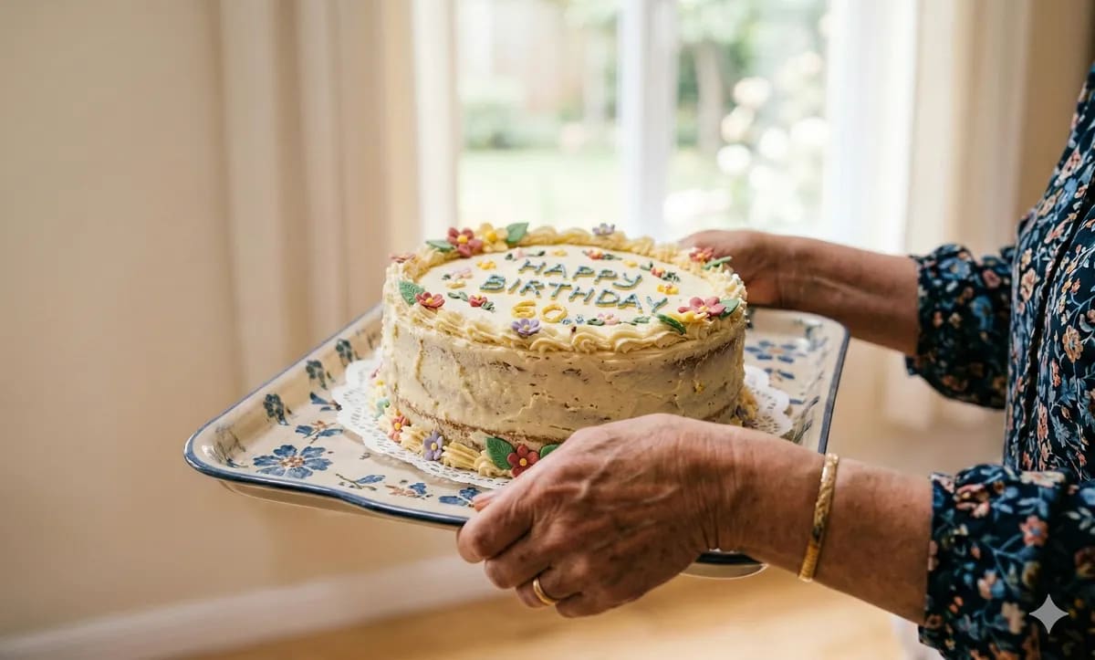 Ich wartete vier Stunden auf meine sechs Kinder zu meinem 60. Geburtstag, doch das Haus blieb still – bis ein Polizeibeamter mir einen Zettel übergab, der mir das Herz gefrieste
