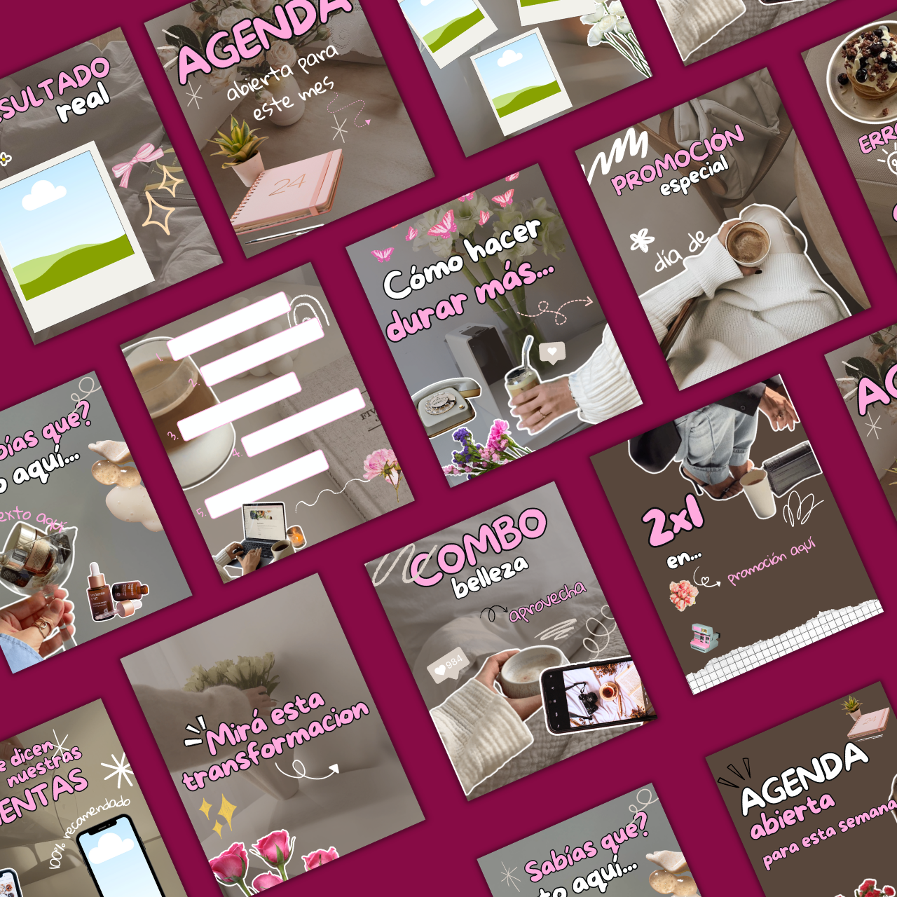 Bono 1: pack de 30 plantillas para feed