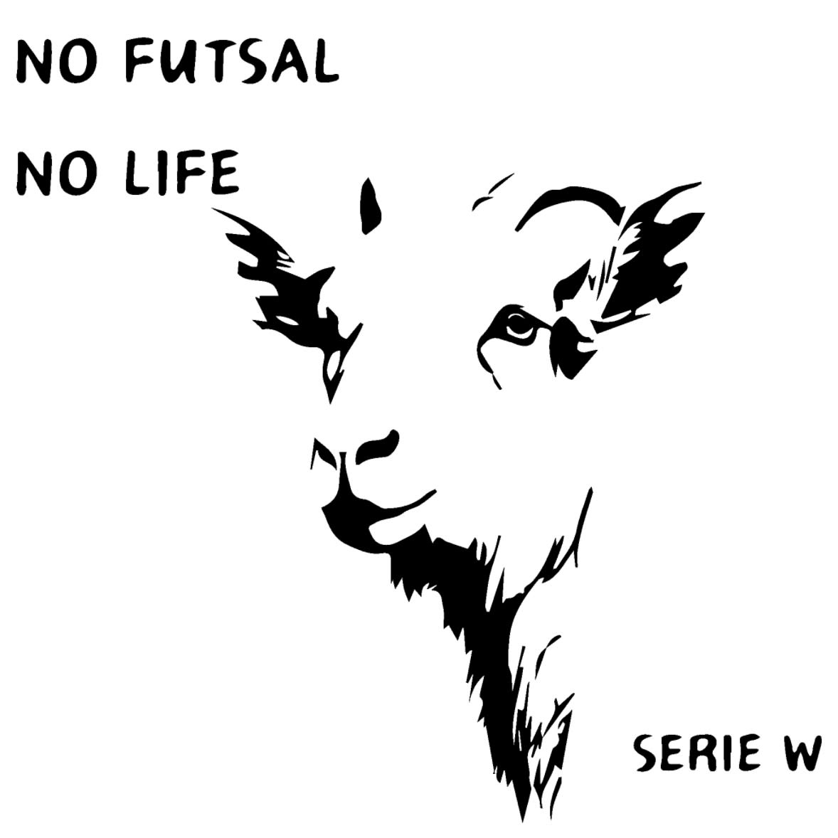 NO FUTSAL NO LIFEとSERIE Wの文字、ヤギをモチーフにしたモノクロデザイン