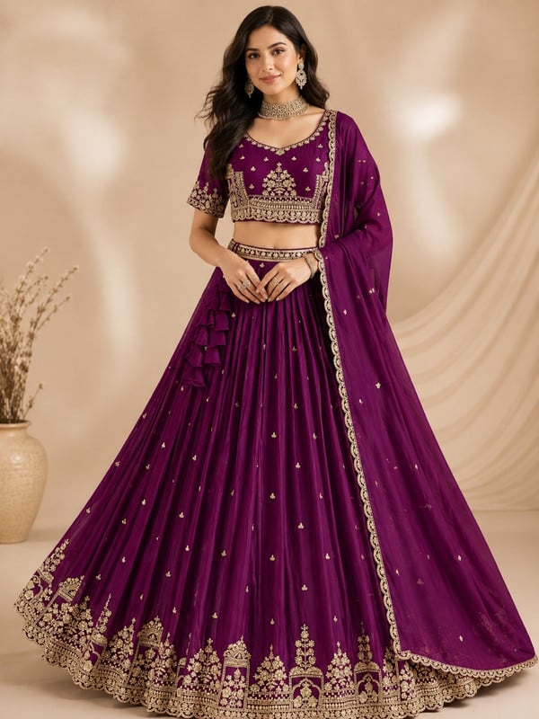 Ramya Fashion Embroidered Semi Stitched Lehenga Choli