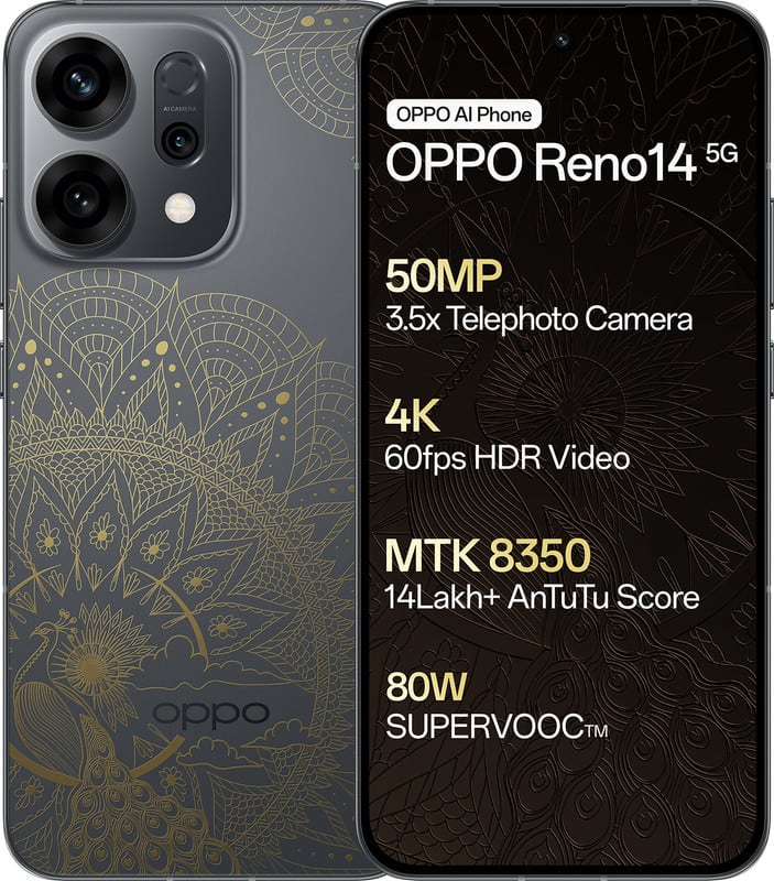 OPPO Reno14 5G (Diwali Gold Edition, 256 GB)