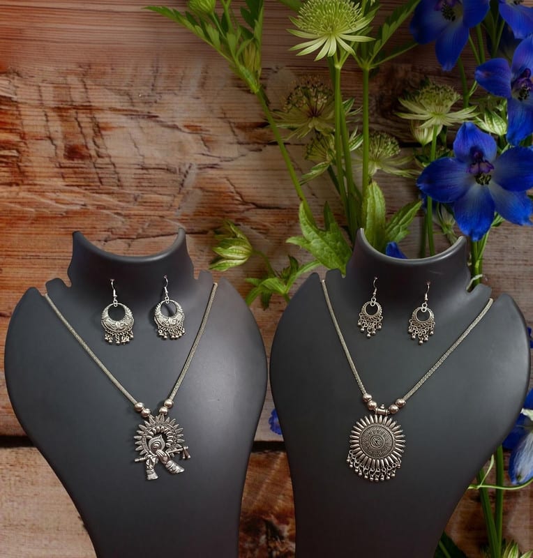 Maity Mitra Oxidised Silver Silver Silver Jewellery Set