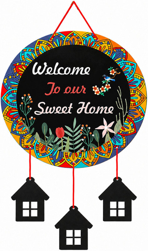 UC Gifts wall decoration hanging multicolor 8x8 inch pack of 1_n120