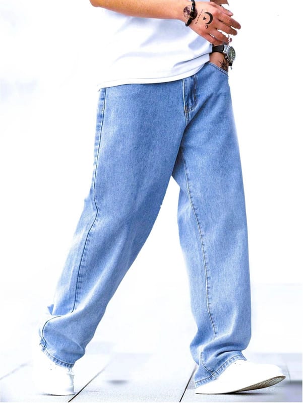ZAYSH Loose Fit Men Light Blue Jeans
