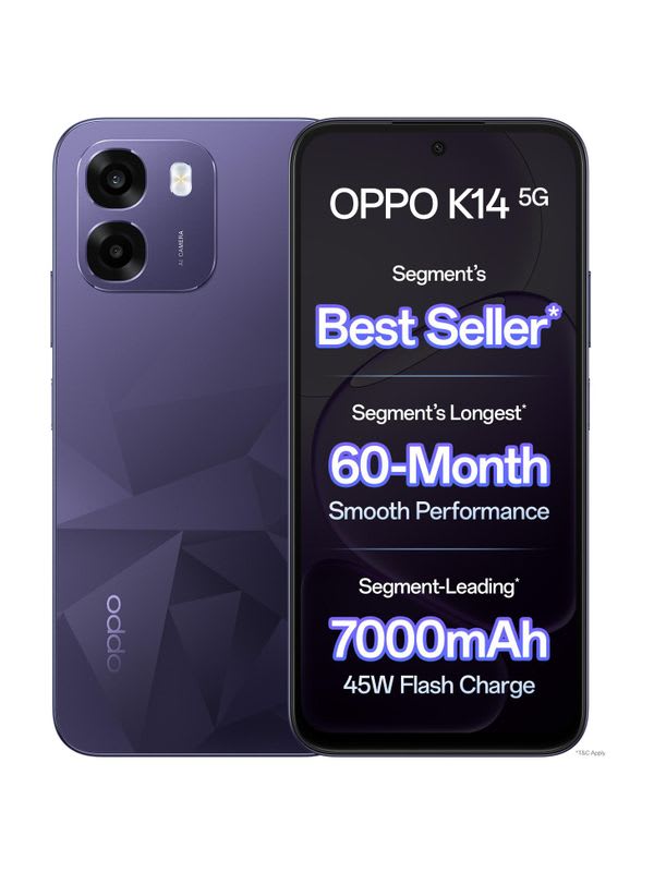 OPPO K14 5G (Prism Violet, 128 GB)