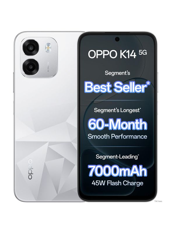 OPPO K14 5G (Prism White, 256 GB)