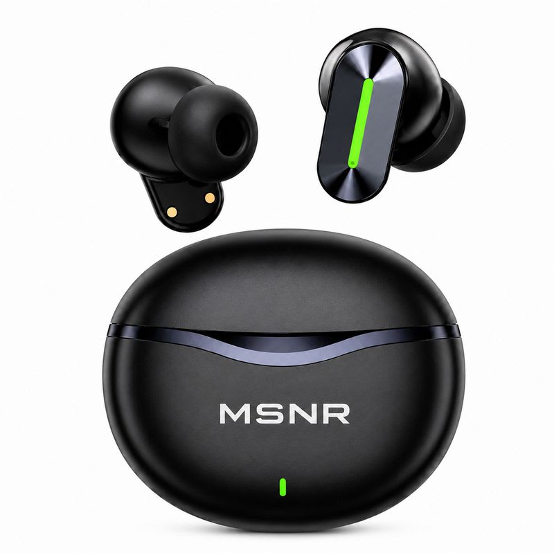 MSNR FireFly TWS Earbuds up to 70HR Playback, Ai Mic Clear Call 3D Spatial Audio-2 Bluetooth Gaming