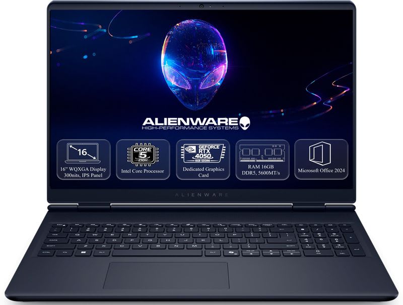 DELL Alienware 16 Aurora Intel Core 5 210H - (16 GB/512 GB SSD/Windows 11 Home/6 GB Graphics/NVIDIA GeForce RTX 4050) AC16250 Gaming Laptop