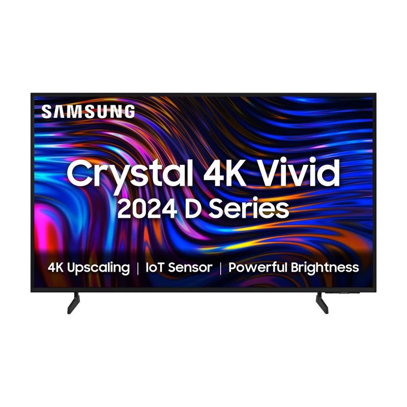 Samsung Crystal 4K Vivid 138 cm (55 inch) Ultra HD (4K) LED Smart Tizen TV with 4K Upscaling | Purcolor | Voice Ready | Knox Security