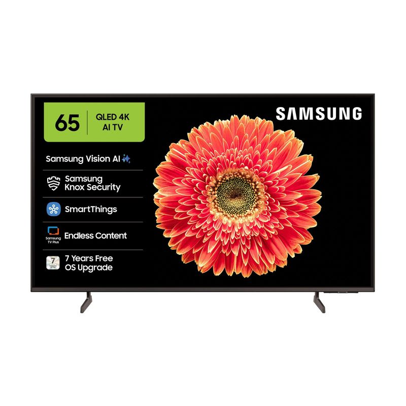 Samsung Vision AI 163 cm (65 inch) QLED Ultra HD (4K) Smart One UI Tizen TV with 100% Color Volume with Quantum Dot | Real QLED with Quantum Dot Sheet | Quantum HDR | PANTONE Valid