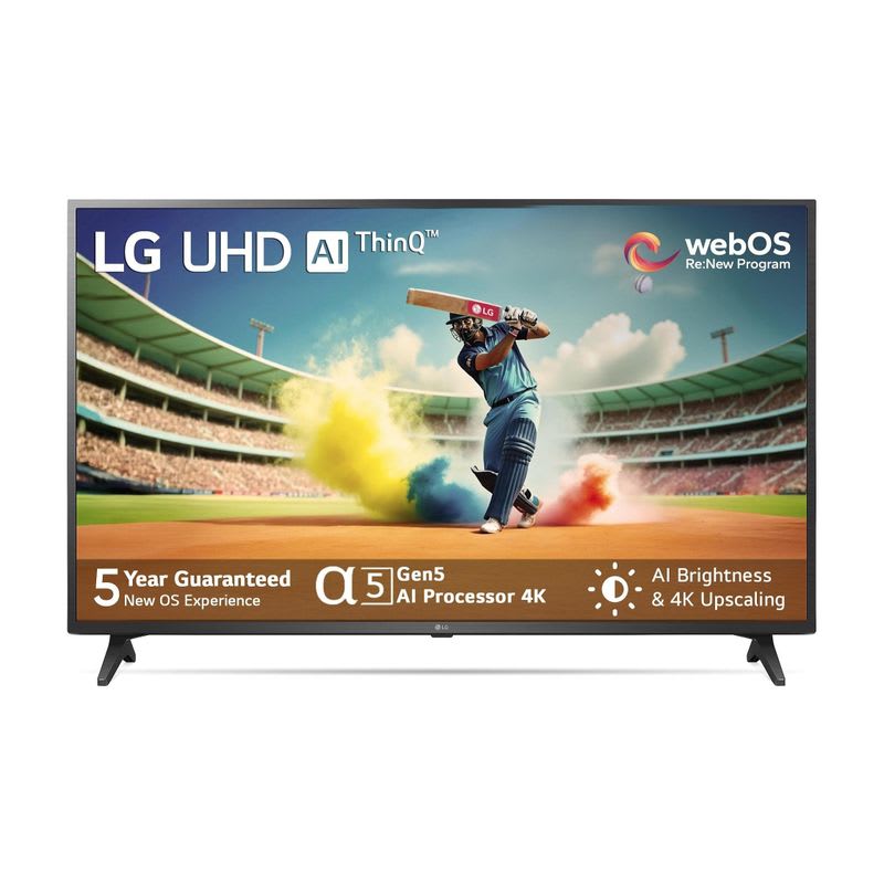 LG UQ7500 139 cm (55 inch) Ultra HD (4K) LED Smart WebOS TV with Filmmaker Mode, AI Sound & Active HDR