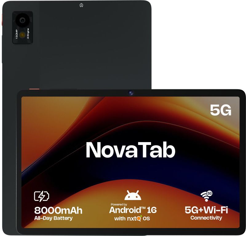 Ai+ NovaTab 8 GB RAM 128 GB ROM 11.97 inch with Wi-Fi+5G Gaming T760, Octa Core Tablet (Dark Blue)