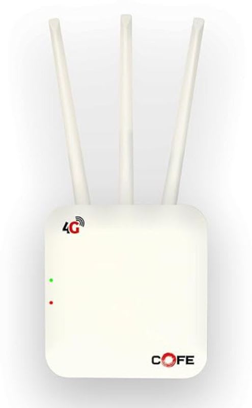 COFE CF-903 Wi-Fi 6 4G/5G Sim Supported 4G Router 2.4 GHz 300 Mbps Wifi Speed Single Band Internal & External Antenna MiFi (Sim Based)