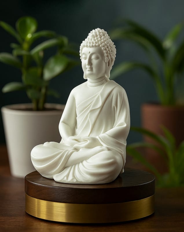 ARUSH ENTERPRISES Loard Buddha Decorative Showpiece - 14 cm