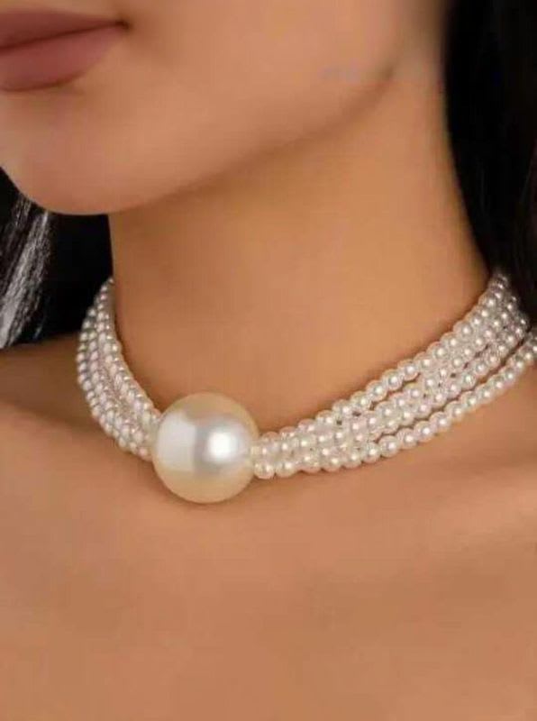 tet jewellery pearl necklace Pearl Plastic Necklace