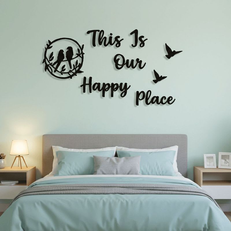 Khareed Ke Dekho This Is Our Happy Place Wall Decor for Bedroom & Living Room
