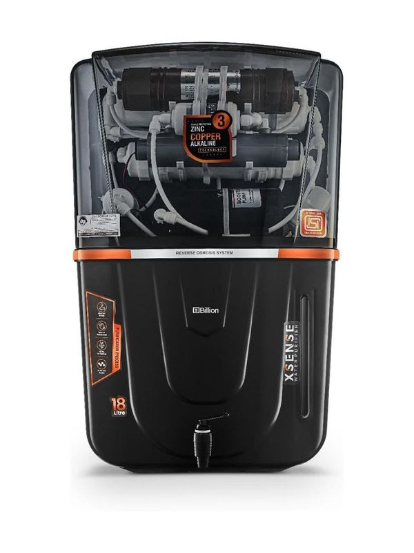 Billion Black Smoke Audy India 1st BIS (IS 16240 :2023) CM/L8100159306 18 L RO + UV + UF + Copper + Alkaline + TDS Control Water Purifier