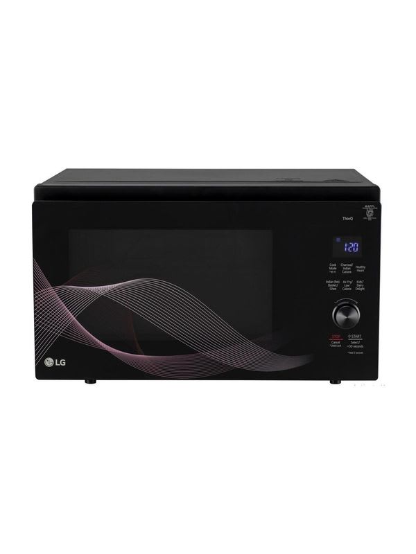 LG 32 L Convertible Microwave Oven with Air fryer, Charcoal Lighting Heater, Wi-Fi Enabled, Motorised Rotisserie with 60 Air Fry Recipe, 40 Scan to Cook Recipes & 431 Auto Cook Men