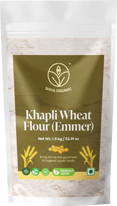 Shiva Organic Khapli Wheat Atta / Emmer Flour | Stone Ground | 100% Whole Grain
