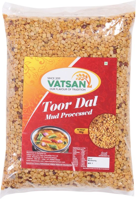 VATSAN Unpolished Yellow Toor/Arhar Dal