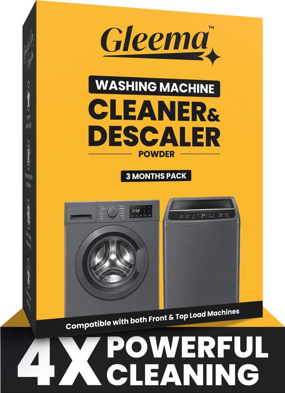 Gleema Washing Machine Descaler & Cleaner | Pack of 3 Month Descaler (Classic Jasmine)