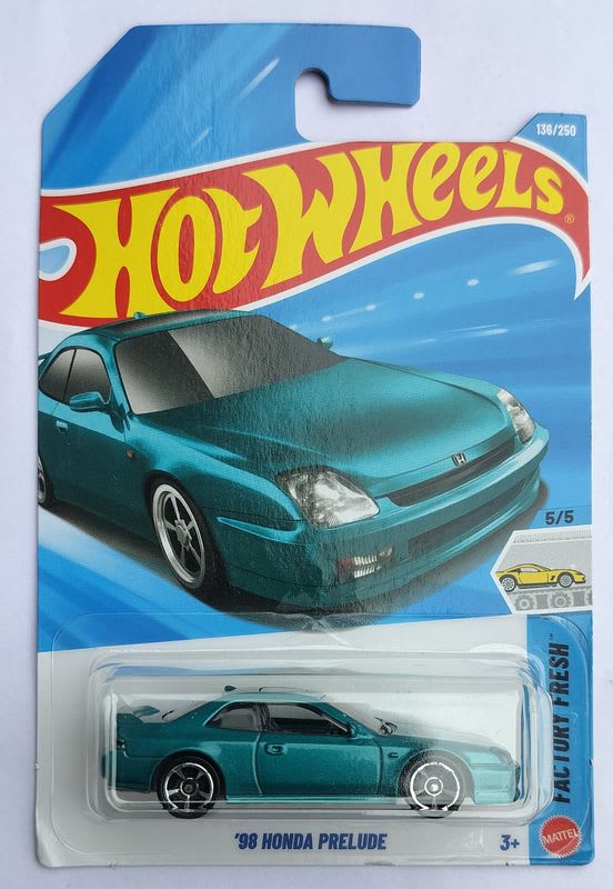 HOT WHEELS FACTORY FRESH 5/5 98 HONDA PRELUDE TOY CAR