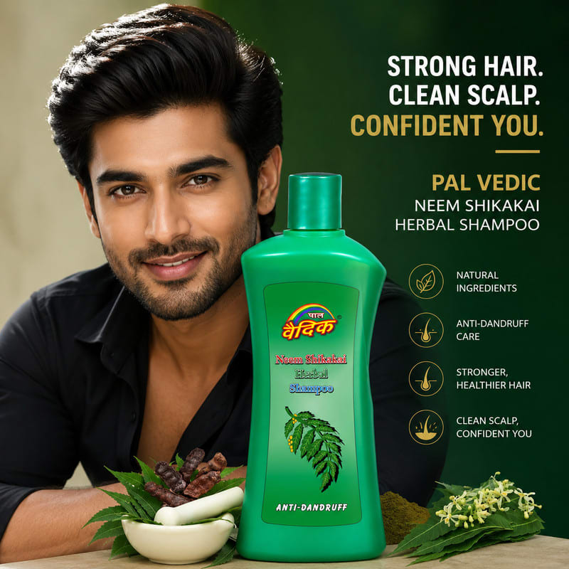 Pal Vedic Herbal Shampoo for Healthy Scalp and Strong Hair Roots Natural Extracts
