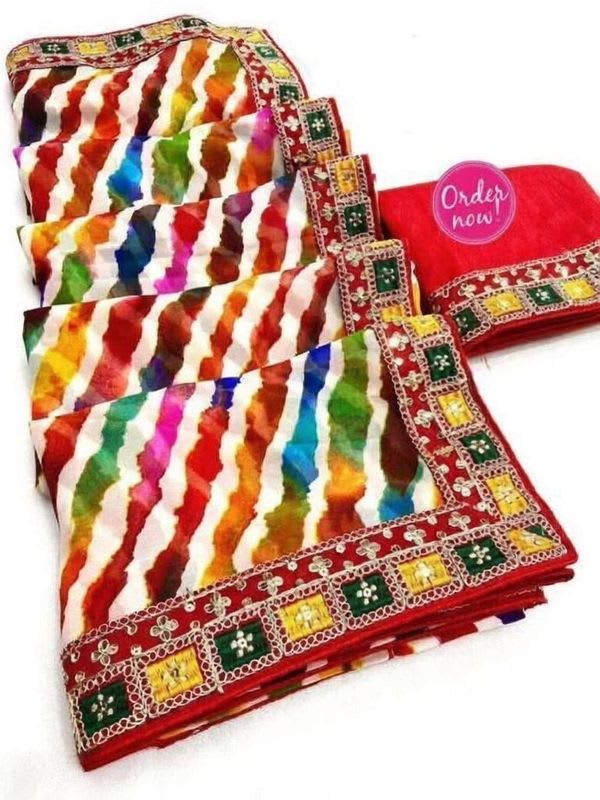 p varity Printed Bollywood Georgette Saree