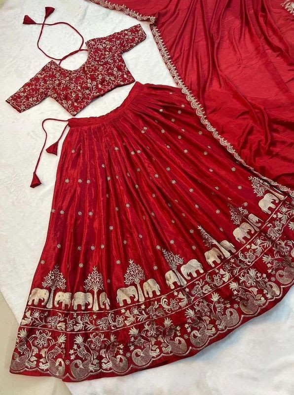 niklu fashion Embroidered Semi Stitched Lehenga Choli