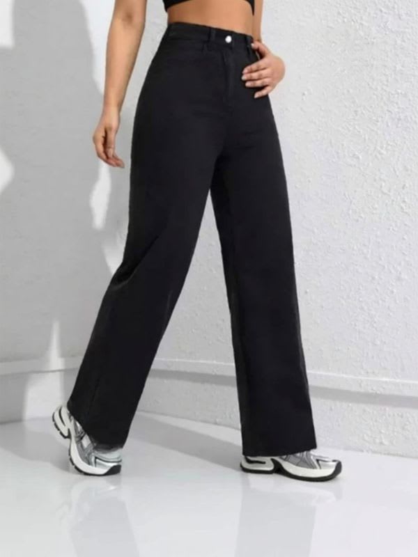 TRUEFIT Women Straight Fit High Rise Black Jeans