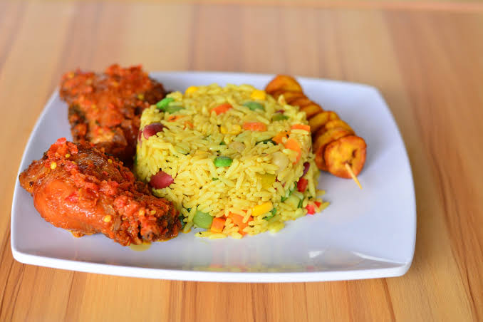 Fried Chicken with Fried Rice
