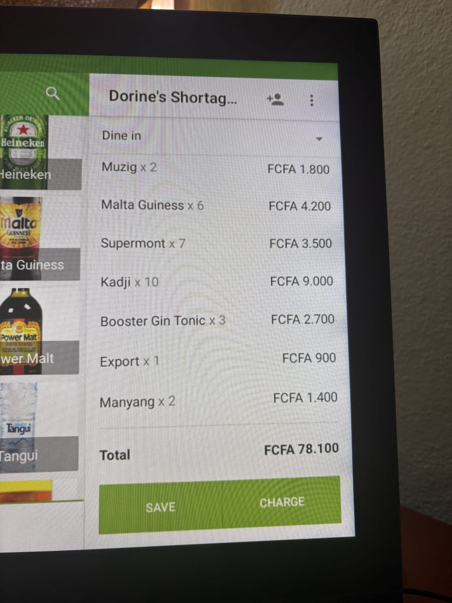 POS system in use