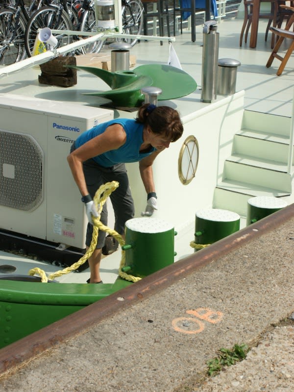 Patsie working the ropes