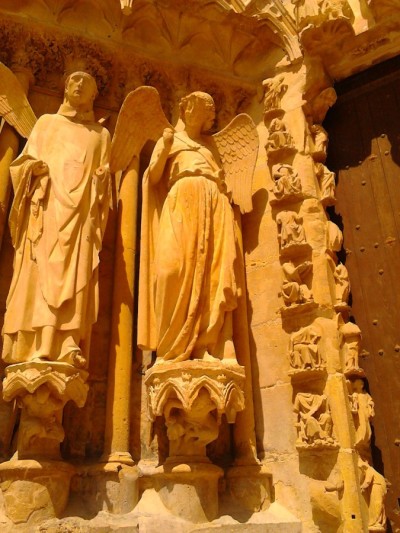 Smiling angel of Reims Cathedral