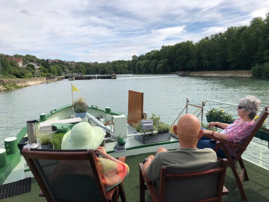 Relaxing on deck