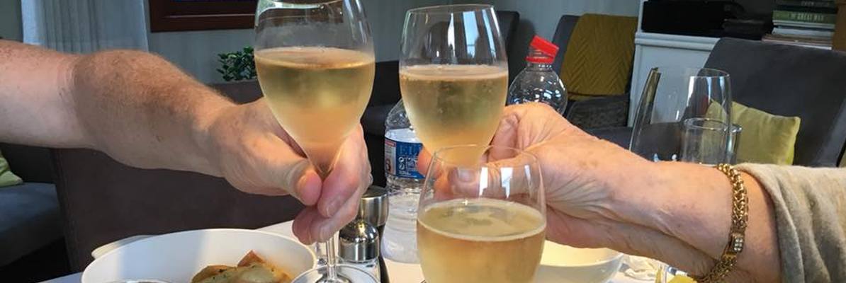 Champagne toast On Board